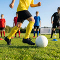 Pre-cut football socks in various sizes and colours for enhanced comfort