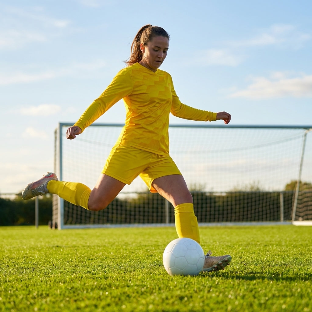 Women's Football Kit with Long Sleeve Shirt and Shorts