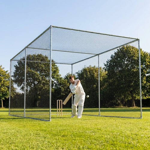 Steel Cricket Cage – Custom Sizes – Galvanised Steel – Club & School Use