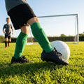 Football socks in various sizes and colours for players