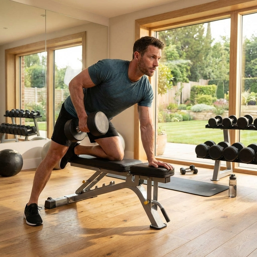 Urethane dumbbells with steel core, ideal for gyms