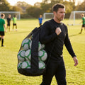 Football carry bag with 12 footballs, durable mesh