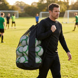 Football carry bag with 12 footballs, durable mesh