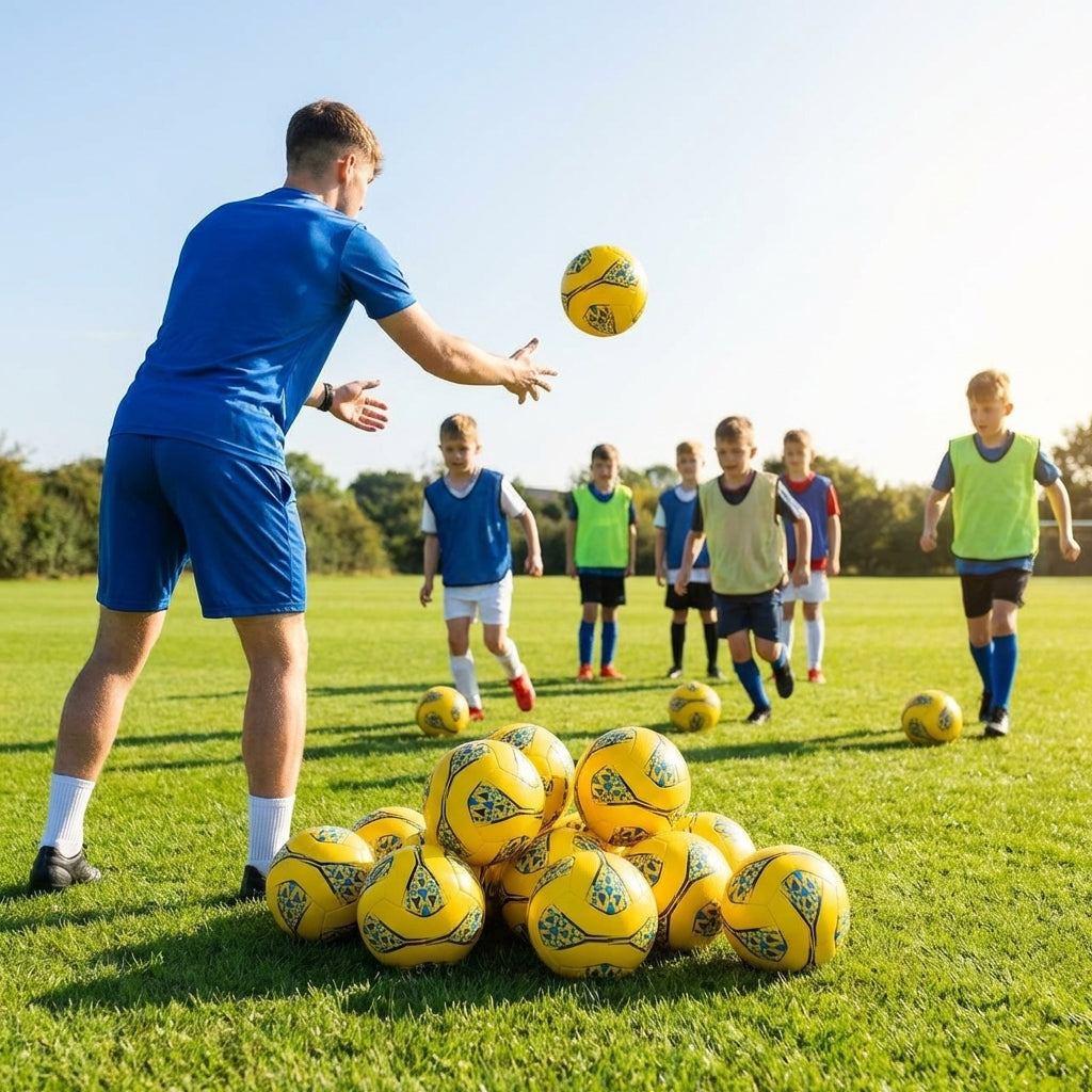 Club football in various sizes and colours, suitable for multi-surface use