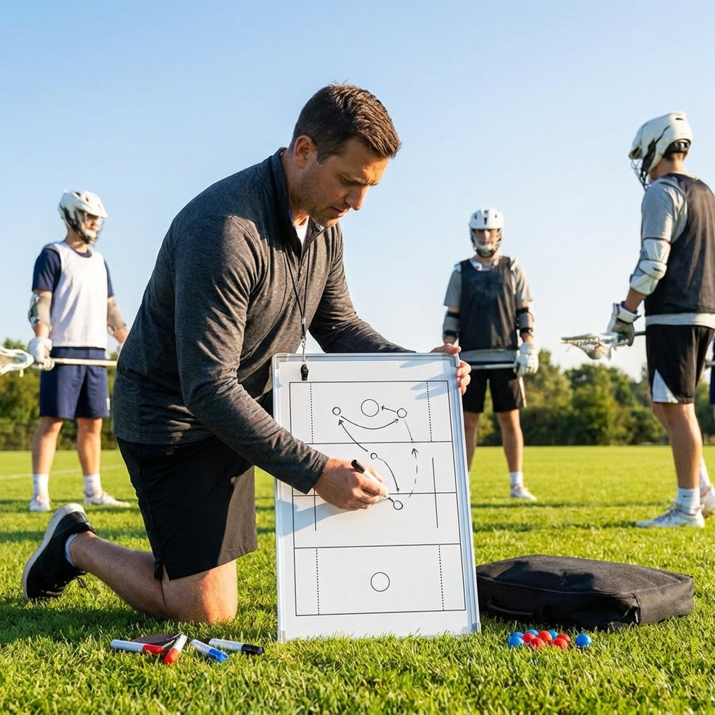 Double-sided coaching board with aluminium frame and accessories