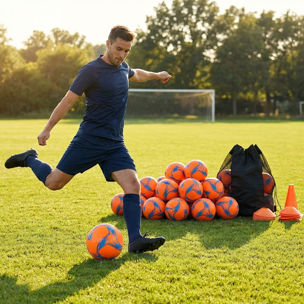 Club football in multiple colours and sizes for multi-surface use