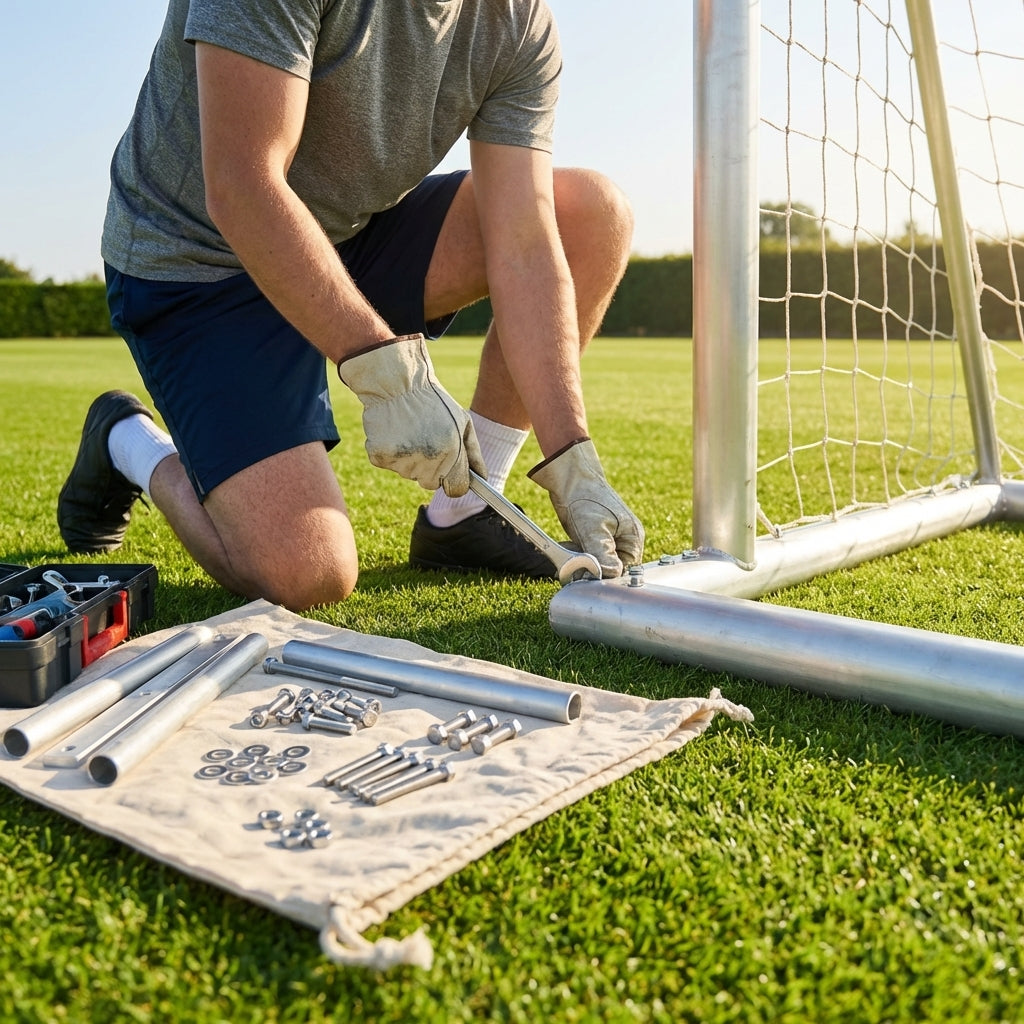 Replacement nuts and bolts for football goals in various sizes