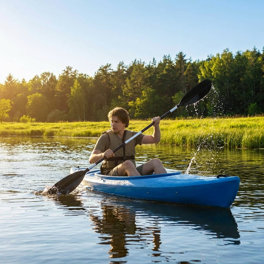 Adjustable aluminium kayak paddles for water sports