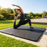 Rubber gym flooring mats available in various colours and thicknesses