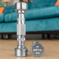 Chrome dumbbells with ergonomic design for gym and home use