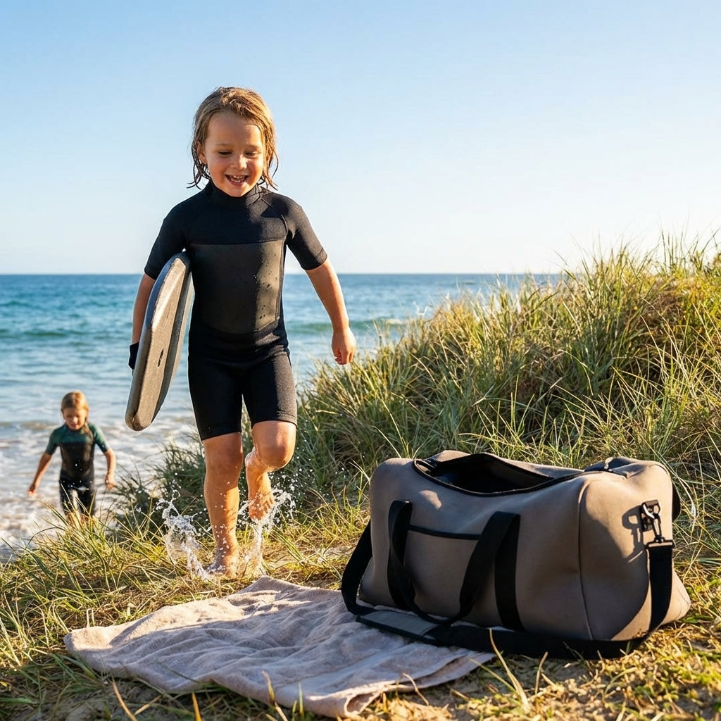 Kids shorty wetsuits in neoprene for water sports