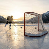 Professional ice hockey goal net with 42mm mesh squares