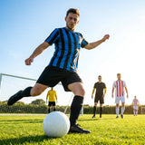 Men's Striped Football Shirt for Matches, Polyester
