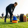 Rugby Training Marker Cones in multiple colours with cone stand