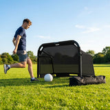 Beach football goal with fluorescent net and aluminium frame