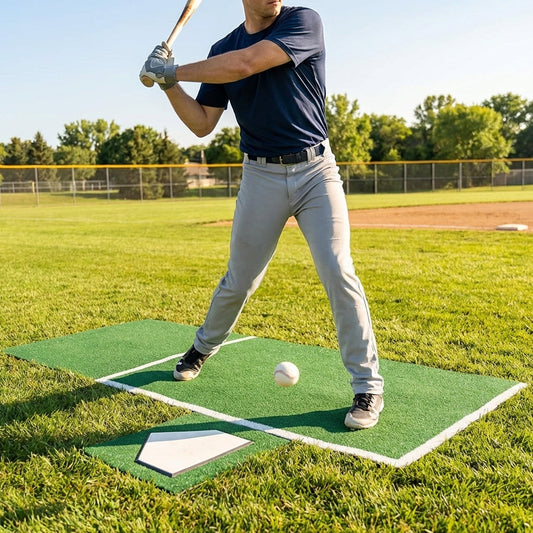 Baseball Hitting Mat – 12ft x 6ft – Artificial Turf – Indoor/Outdoor Use