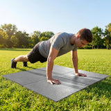 Rubber gym flooring mats, 50cm x 50cm, recycled rubber