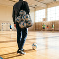 Football carry bag with 12 footballs, durable mesh