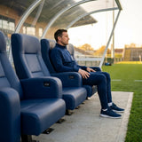 Luxury stadium seats with customisable marine vinyl and rustproof steel frame