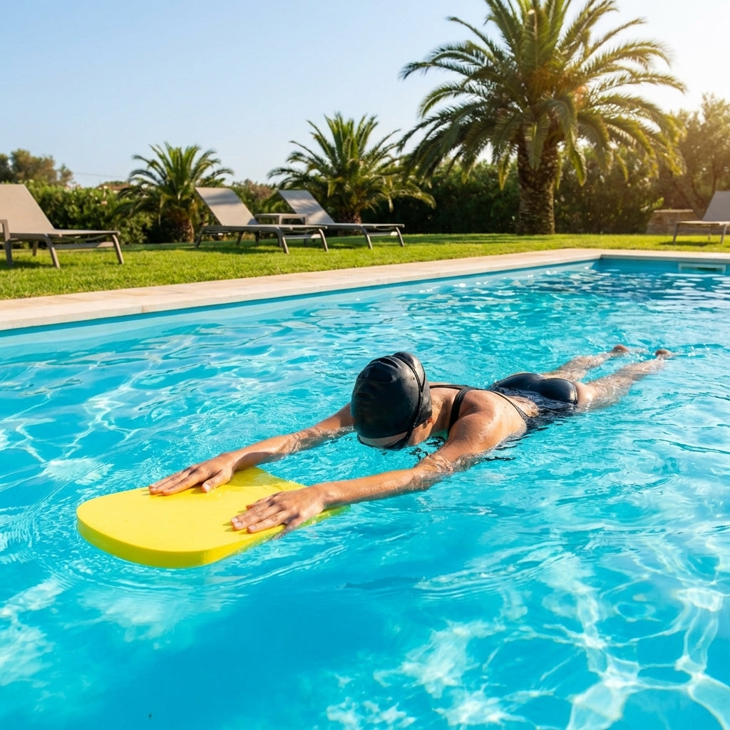 Swimming kickboards made of EVA foam for pool training