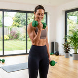 Neoprene dumbbells with non-slip coating for home and gym use