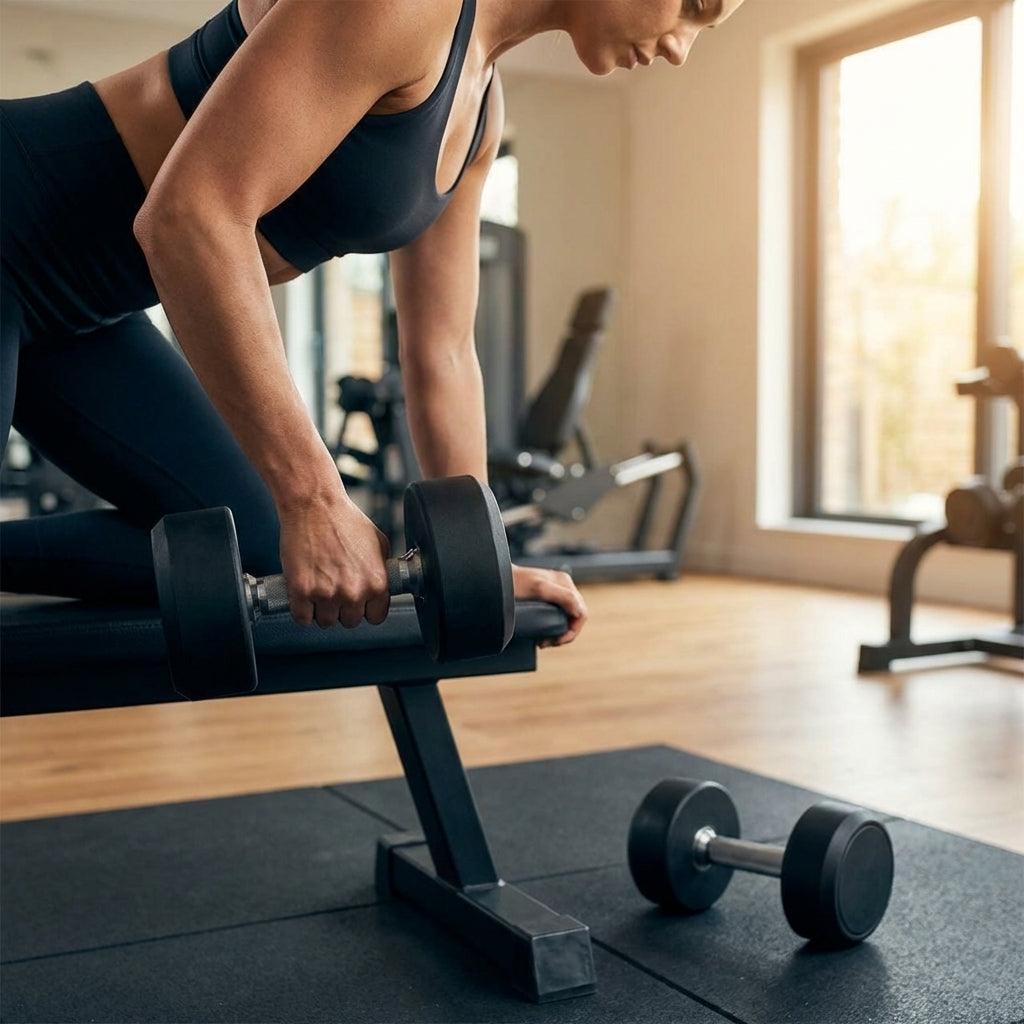 Urethane dumbbells with steel core, ideal for gyms