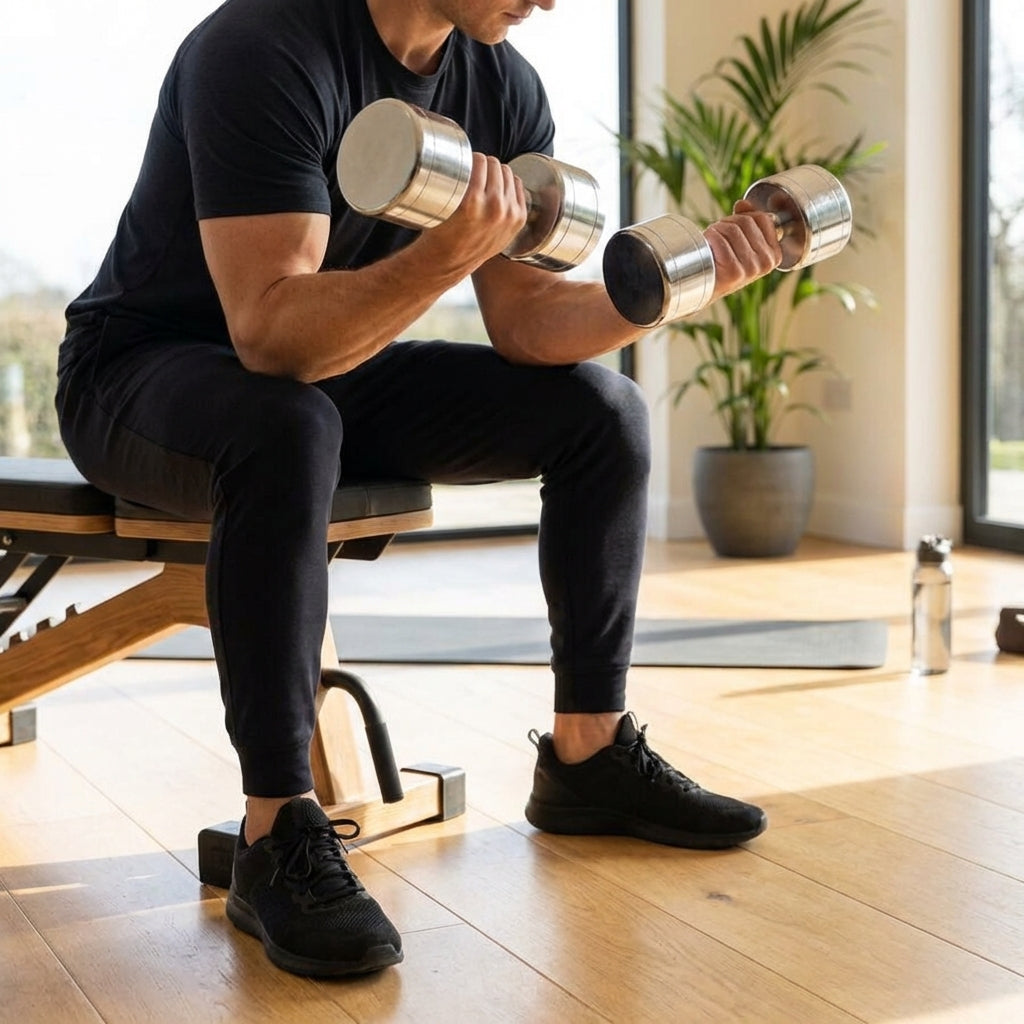 Chrome dumbbells with ergonomic design for gym and home use