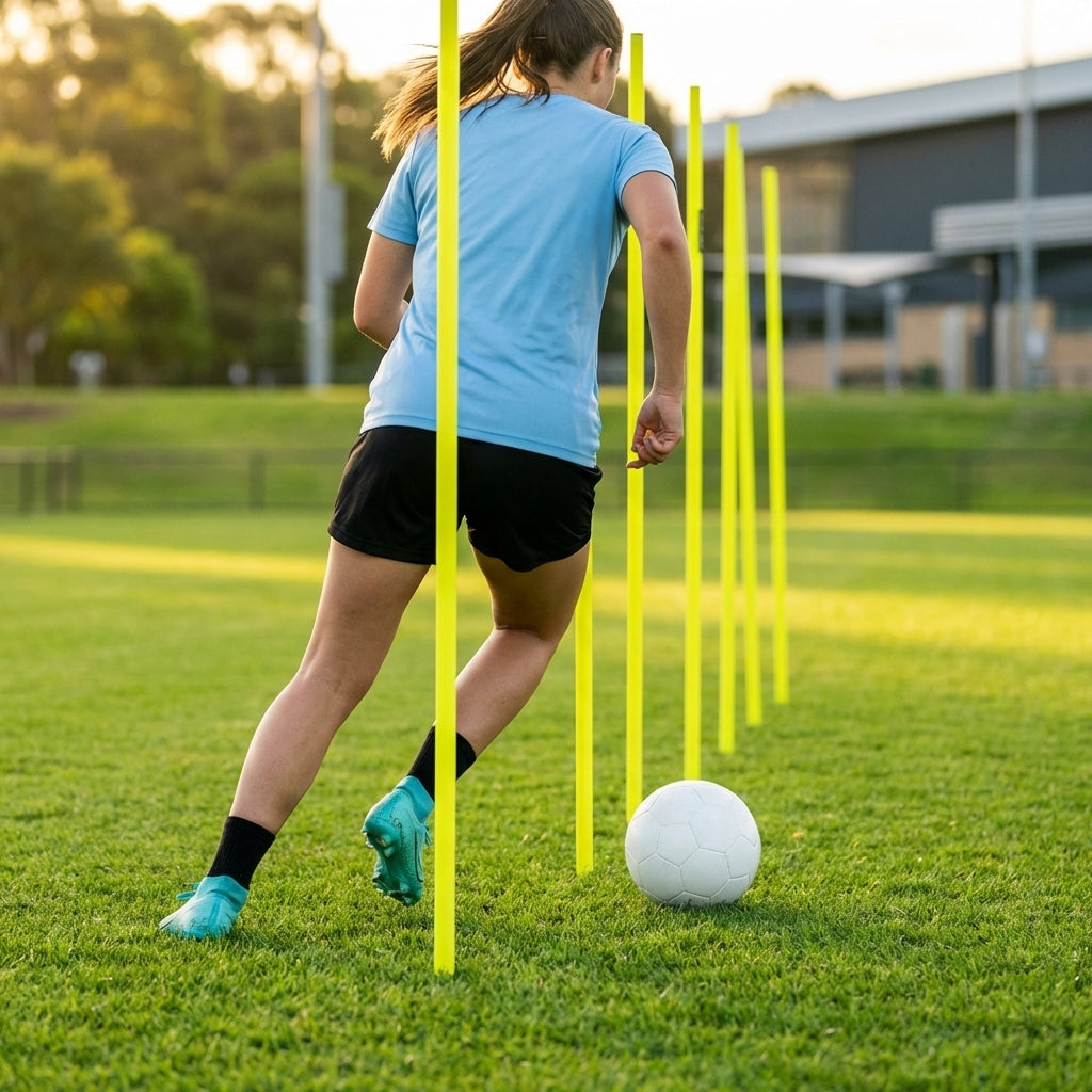 Slalom training poles in vibrant colours for agility training