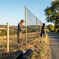 Black anti-litter netting made from HDPP twine for building sites