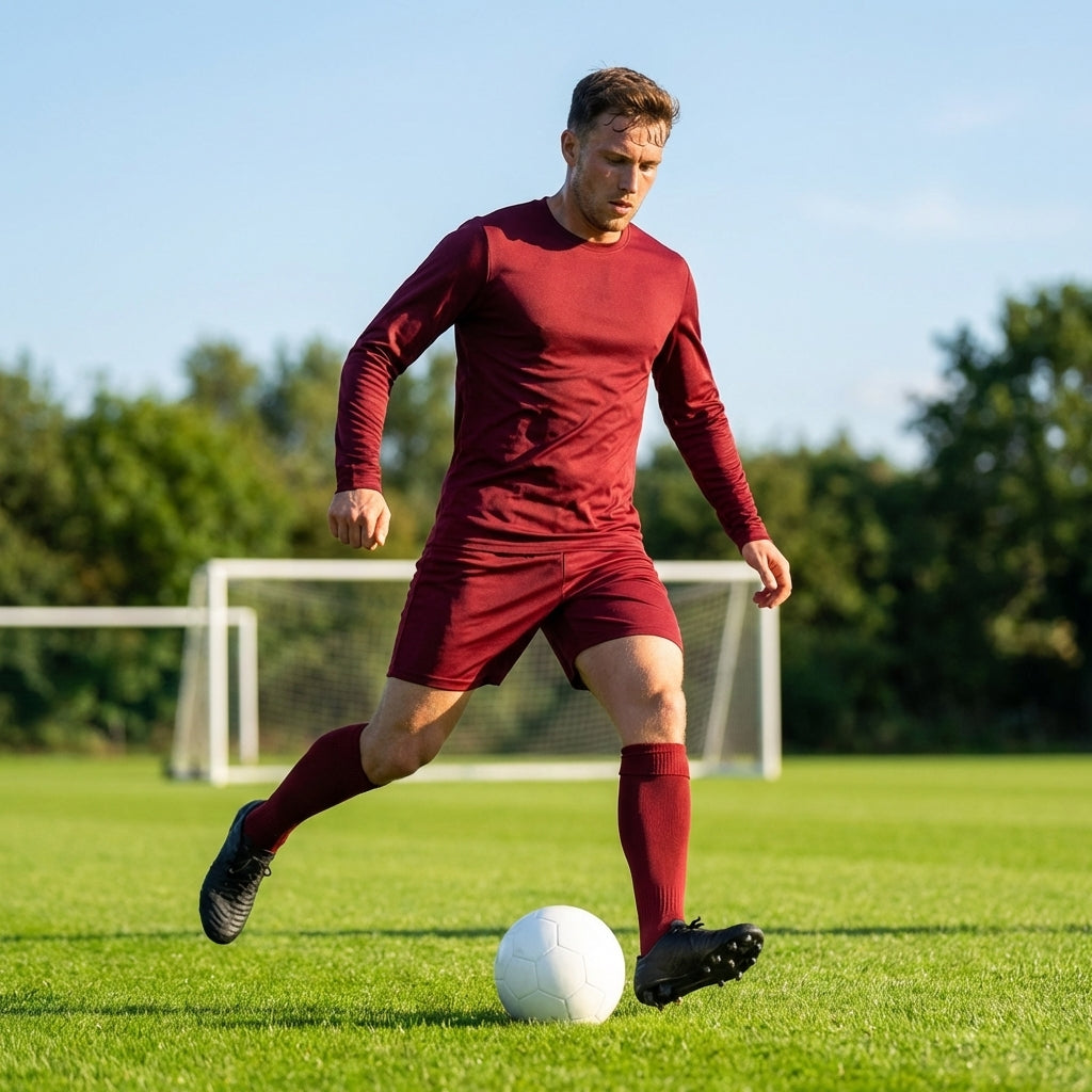 Men's Long Sleeve Football Kit in multiple colours with socks and shorts