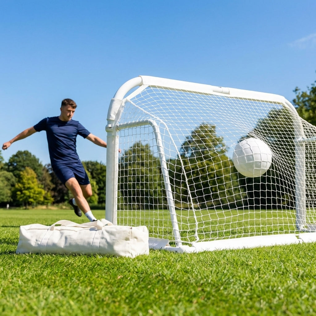 Aluminium Folding Football Goal in various sizes and colours, ideal for training and matches