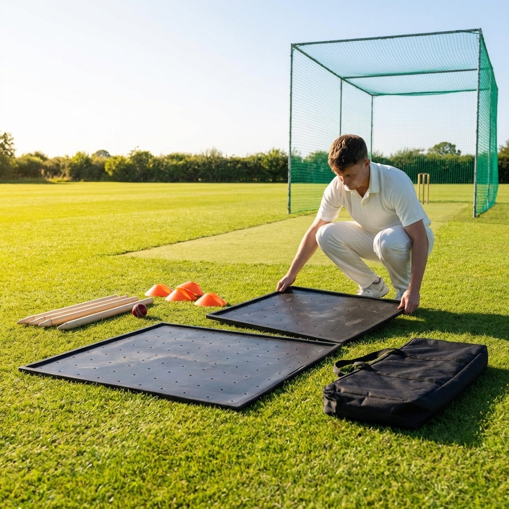 Rubber golf mat base for driving ranges, available in Standard and Pro sizes