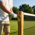 Brass tennis post winder mechanism for indoor and outdoor use