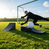 Goalkeeper training ramp made from durable rubber for indoor and outdoor use