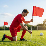 Customisable football corner flags in various colours and weatherproof design