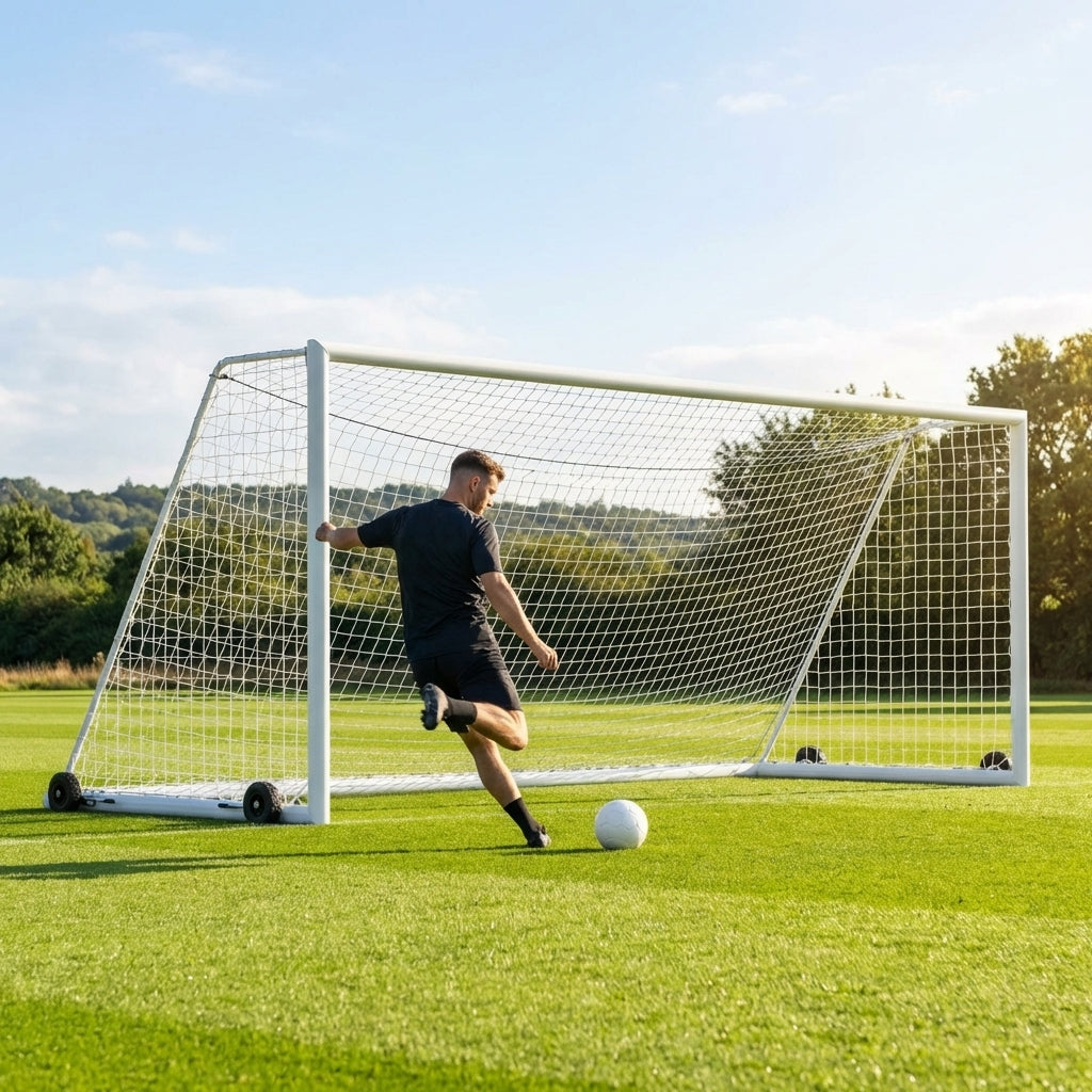 Aluminium football goal 24x8ft for outdoor matches