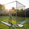 Golf Cage Replacement Parts including steel tubes and netting