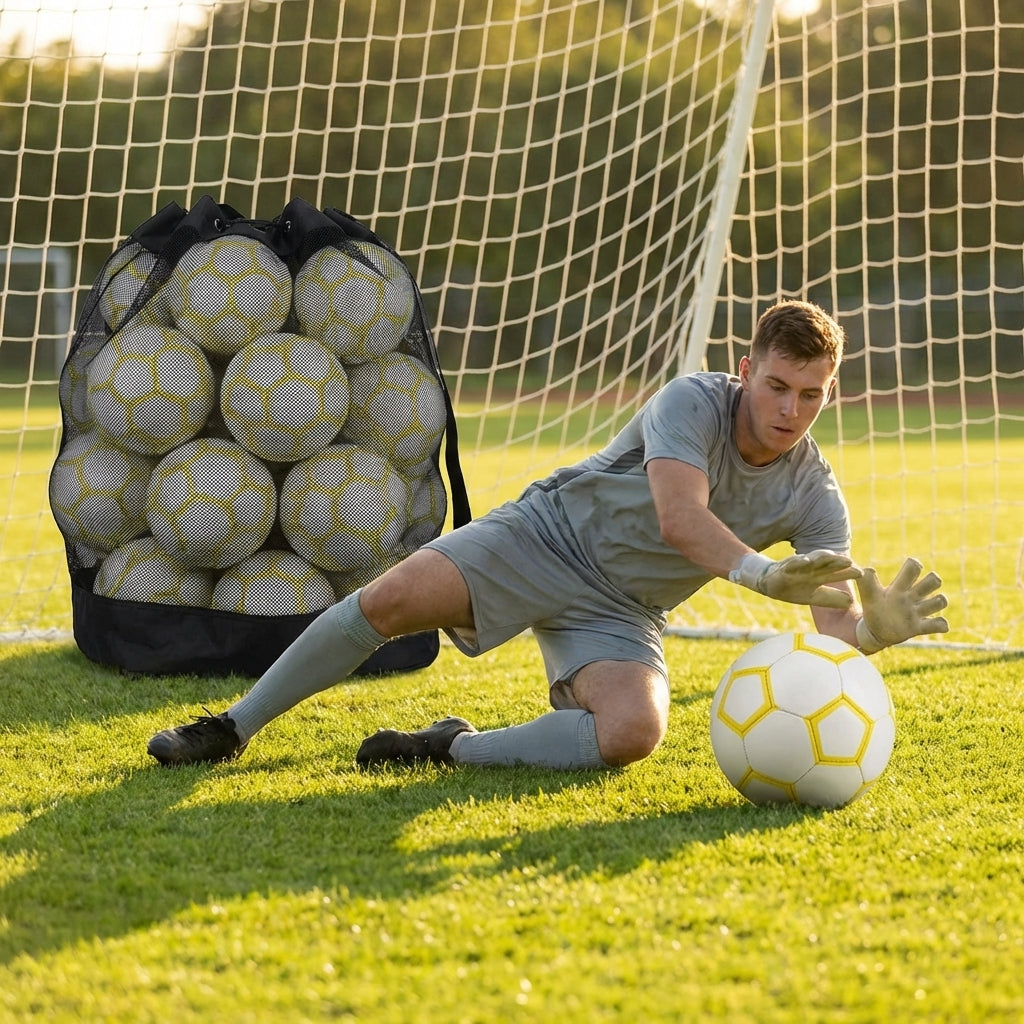 Goalkeeper reaction ball with unpredictable bounce for training