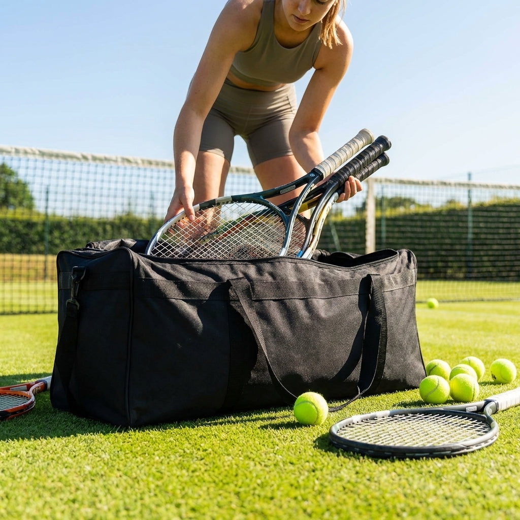 Durable tennis racket bags in various sizes for easy transport