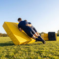 Rugby tackle mats in Yellow/Black with durable PVC for training