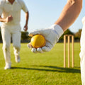 Indoor cricket balls with a yellow leather casing and PU core