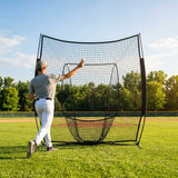 Replacement baseball net for 7ft x 7ft sock net screens made of HDPE twine