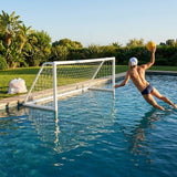 Durable uPVC water polo goal in various sizes for indoor and outdoor use