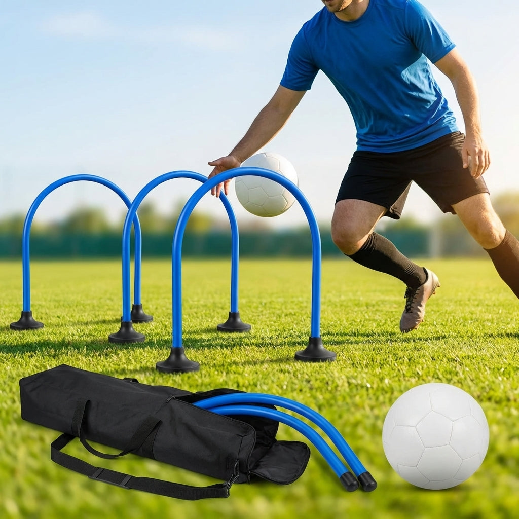 Football training passing arcs made of 34mm PVC