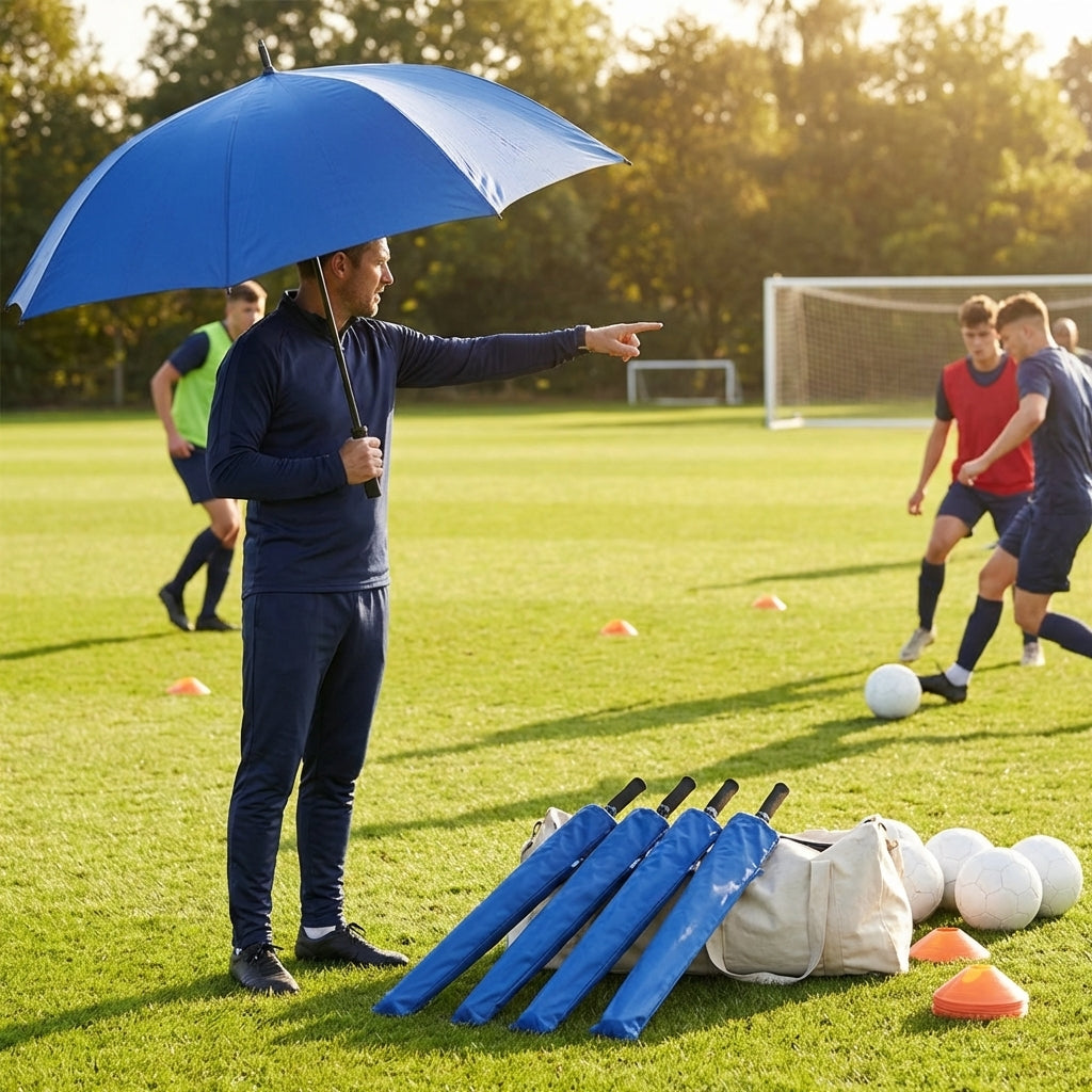 Sports umbrella with 60-inch canopy made from durable pongee fabric