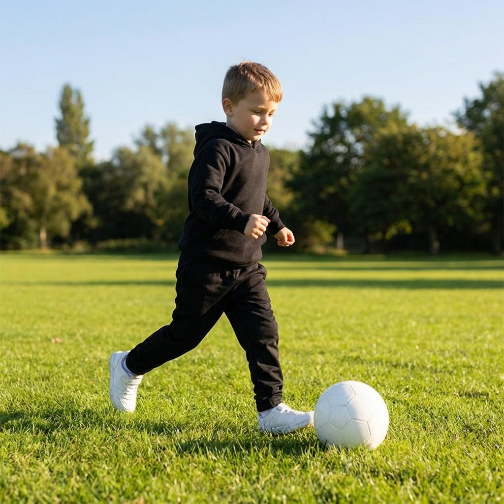 Junior tracksuit bottoms made from 100% polyester
