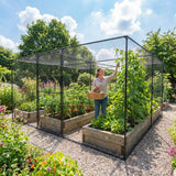 Walk-In Fruit and Vegetable Cage with Steel Frame for Garden Use