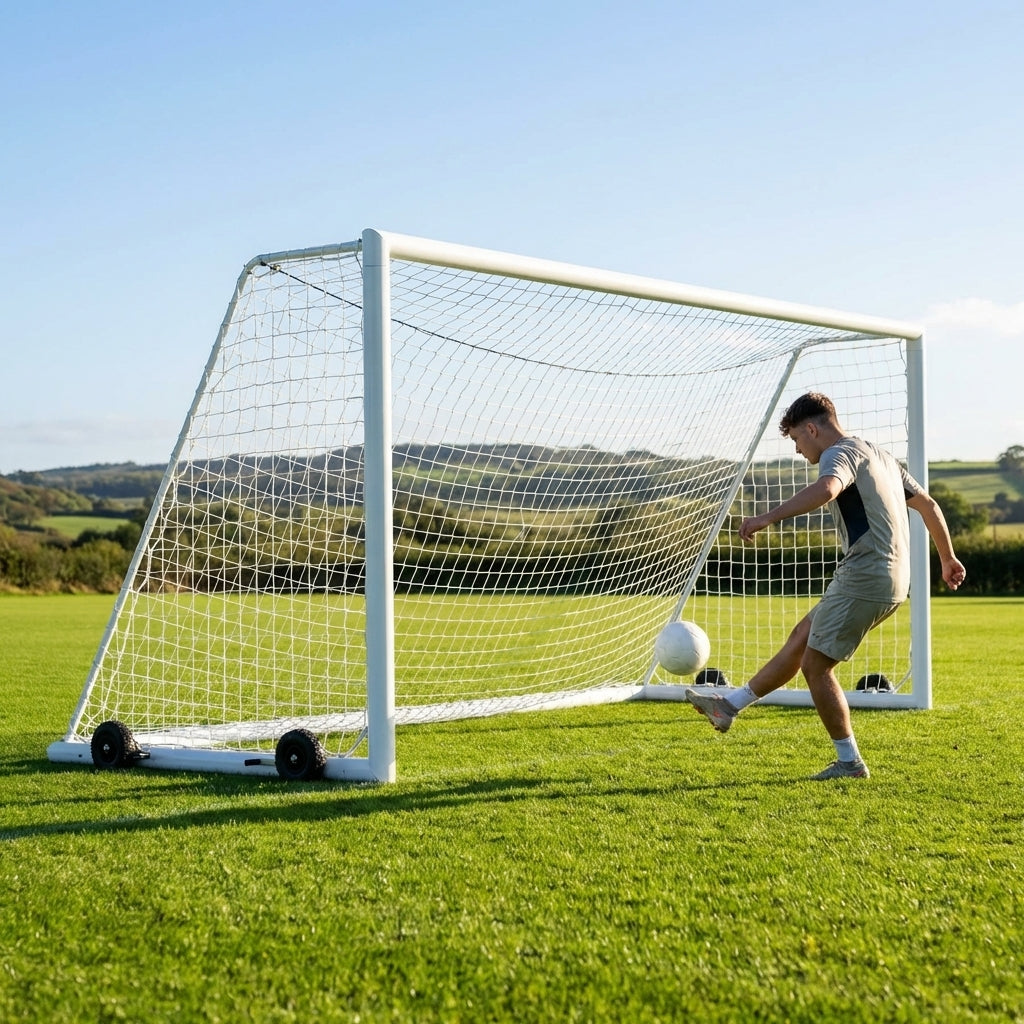 16ft x 7ft aluminium football goal for youth teams