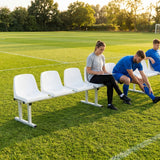 Aluminium sports bench with HDPE seats for indoor and outdoor use