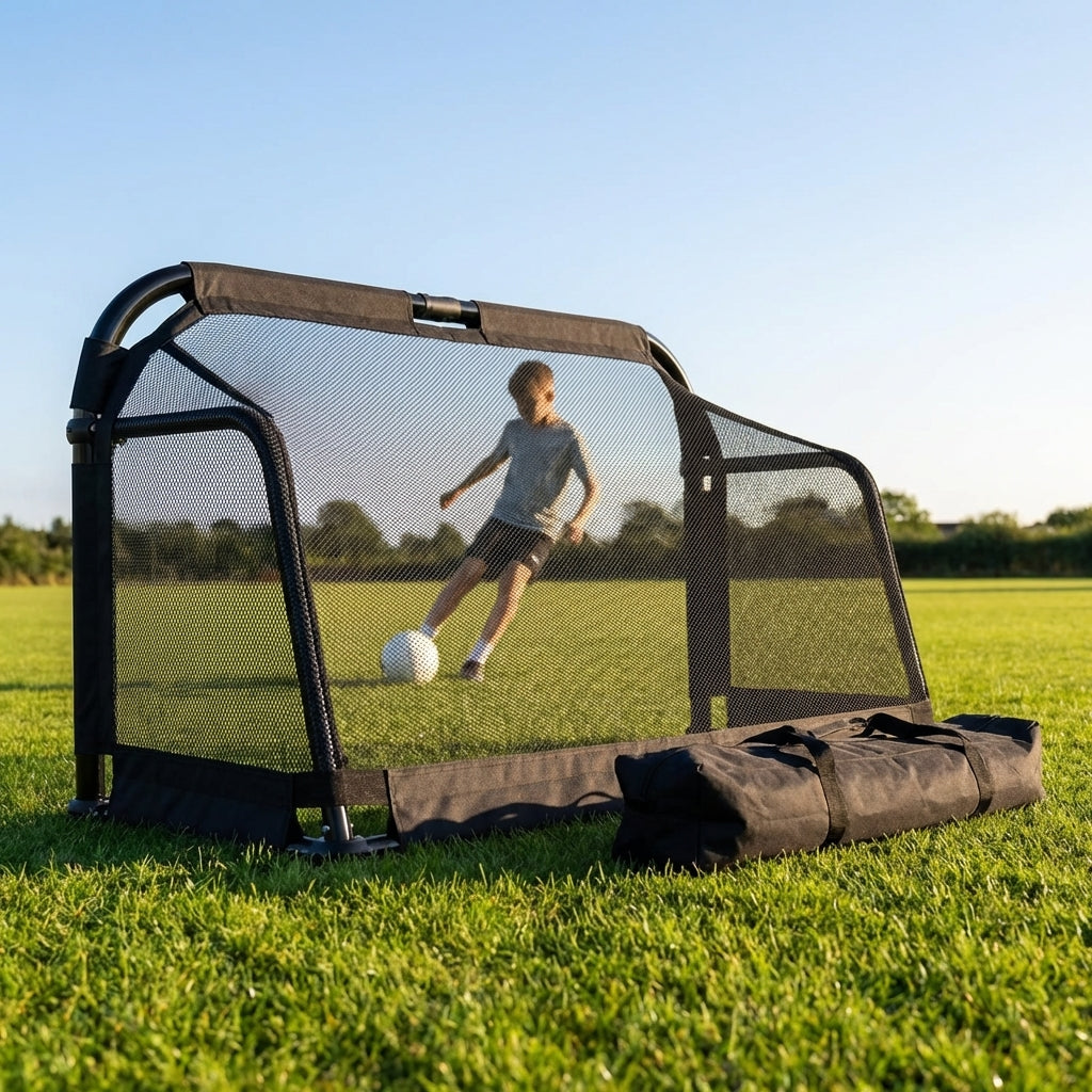 Aluminium Folding Football Goal in various sizes and colours, ideal for training and matches